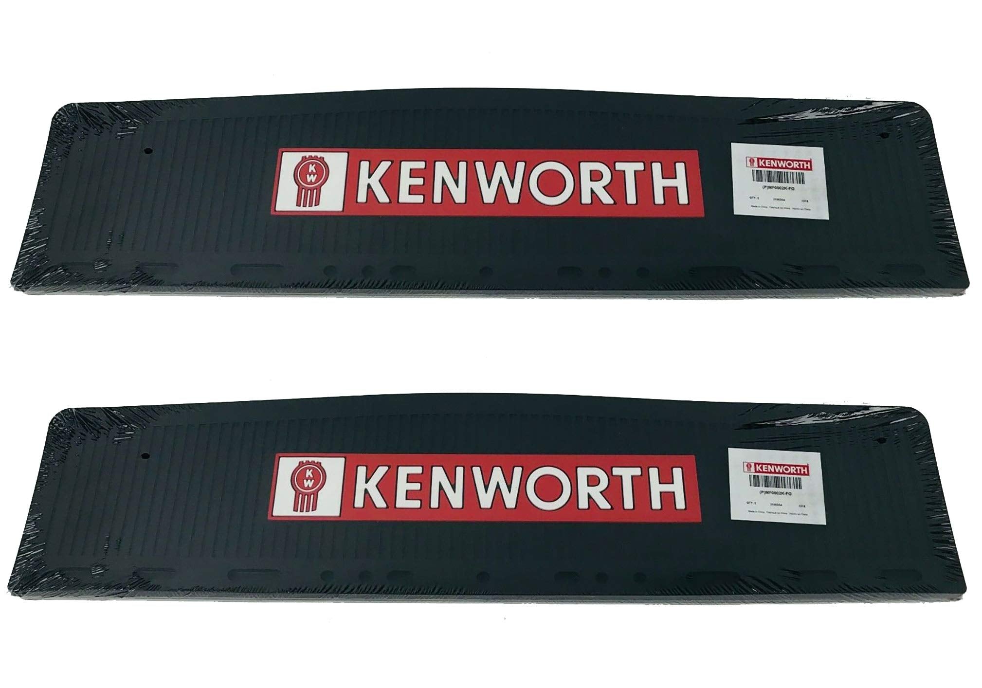 Kenworth Motors 6" x 24" OEM Semi Truck Rubber Mud Flap-Quarter Fender Flaps-Set of 2