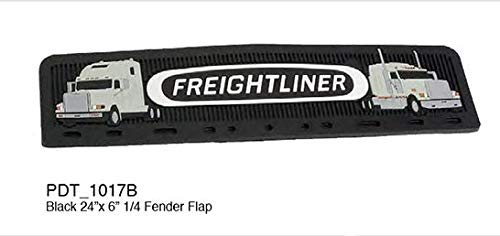 Freightliner Truck Black 1/4 Fender Flaps W Trucks Logo 24" x 6"