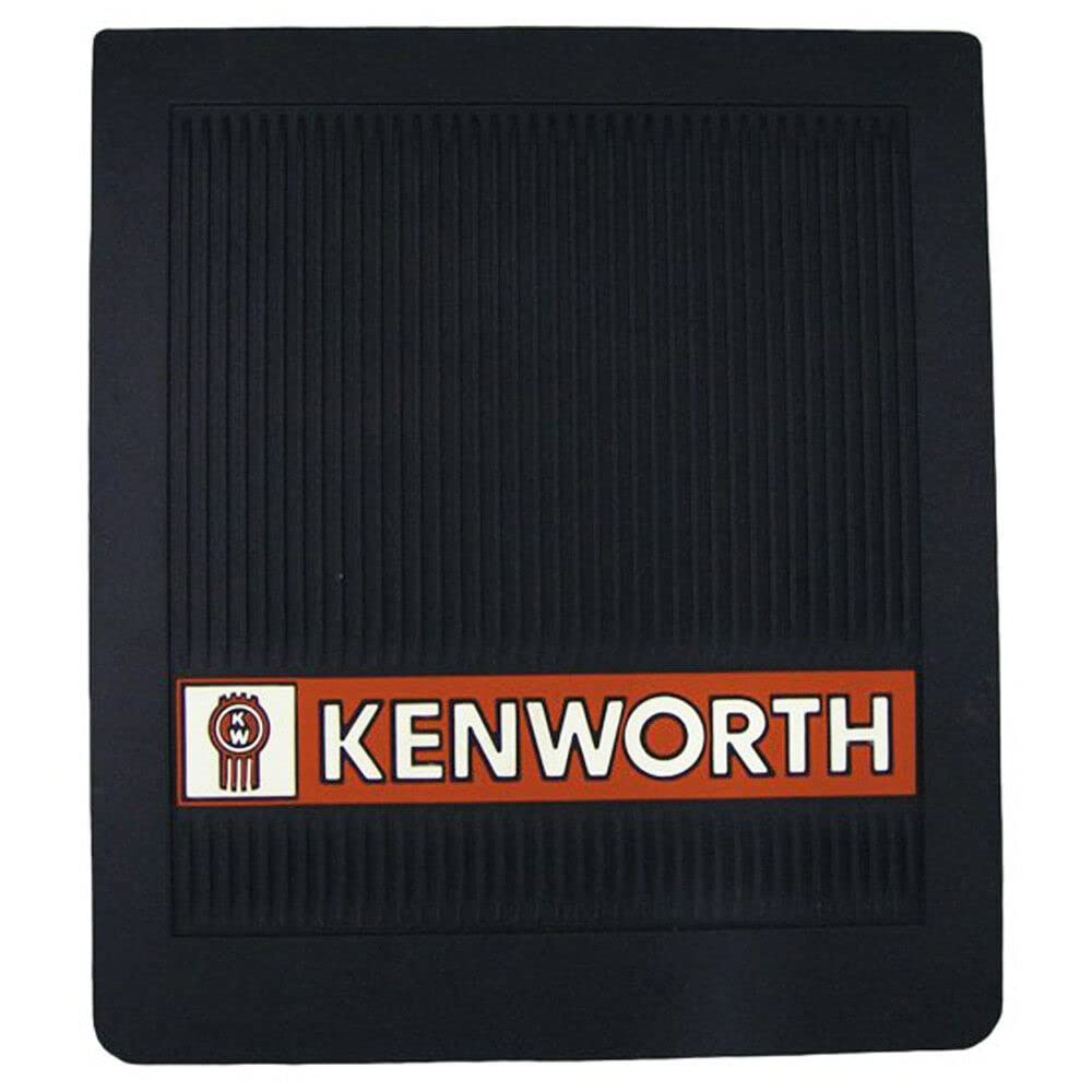 Kenworth Trucks MF-0003K 16" x 14" OEM Ribbed Front Fender 1/4" Thick Black Mud Flaps-Set of 2