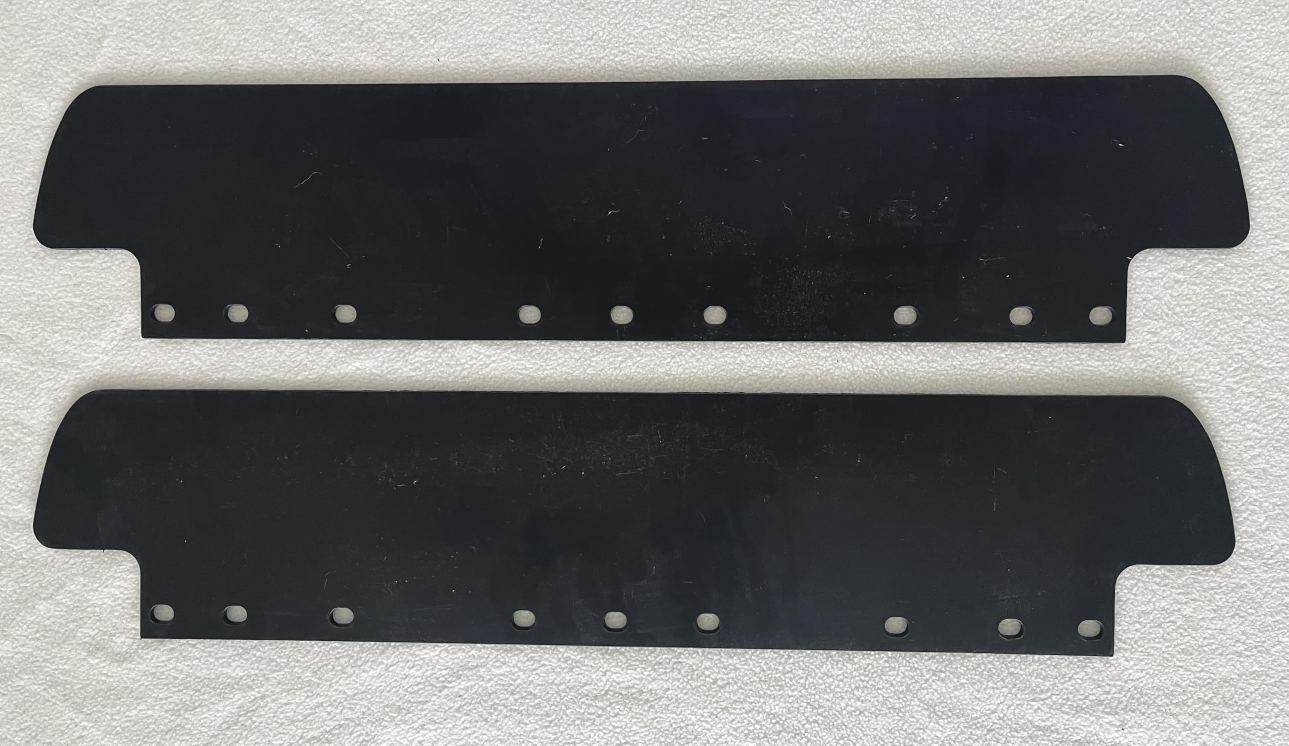 2 Top Flaps for Quarter Fenders - 24" x 6" Black Nyracord Rubber - Semi Truck Mud Flaps